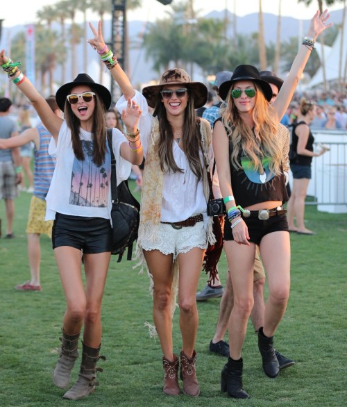 Miranda Kerr, Alessandra Ambrosio and Candace Swanepoel  at Coachella